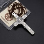 十字架项链-圣本笃-锌合金镀银-7.5x4.5cm - 图片 5
