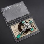 十字架项链-圣本笃-合金-珐琅绿色-带绳卡片-7.4x4.6cm - 图片 6