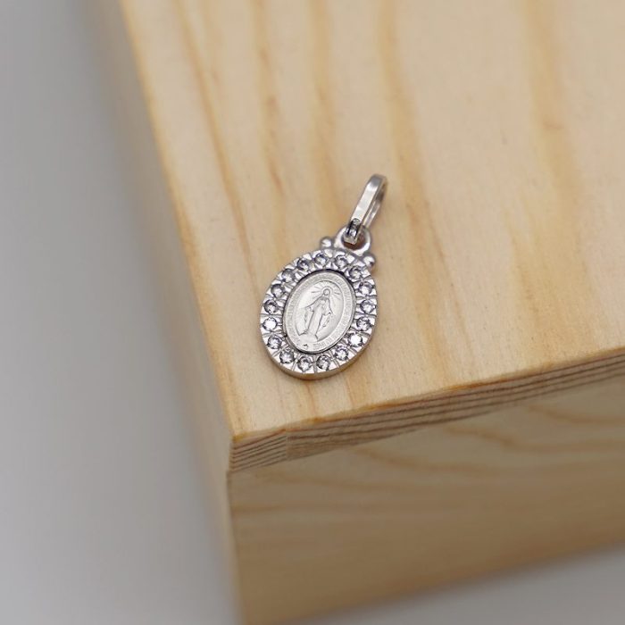 圣牌-显灵圣母-银制-镶钻-银制-1.3/1.8/2.2cm - 图片 6