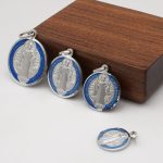 珐琅彩圣本笃圣牌-925银-1.5 / 1.9 / 2.1 / 2.5cm｜15mm - 图片 2