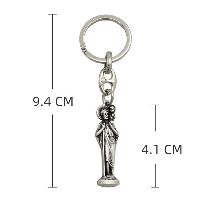钥匙扣-圣基多福-9cm - 图片 2