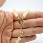 玫瑰念珠-浅黄水晶玉髓-婚约款-6mm - 图片 5