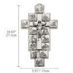 十字架摆件-苦路-锌合金-银色-27.5x15cm - 图片 2