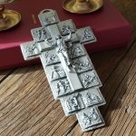 十字架摆件-苦路-锌合金-银色-27.5x15cm - 图片 4