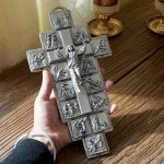 十字架摆件-苦路-锌合金-银色-27.5x15cm - 图片 5