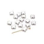 DIY双通-素雅十字架-黄铜镀银-0.6cm - 图片 2