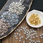 DIY珠子-十字架-锌合金-白色-0.8cm-10颗/包 - 图片 2