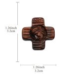 项链-方形十字架-紫檀木-3.2cm-可调绳长66cm - 图片 2