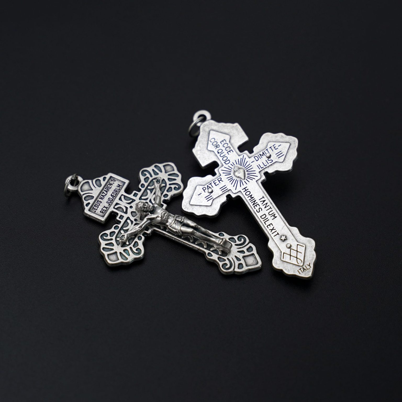 DIY十字架-宽恕-拉丁文版-锌合金-5.1x3.5cm