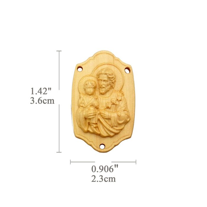 DIY三通-黄杨木-若瑟抱耶稣-3.6cm - 图片 2