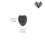 DIY三通-黑檀木-圣母抱耶稣-桃心-1.5cm - 图片 2