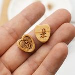 DIY三通-橄榄木-圣母抱耶稣-桃心-1.5cm - 图片 3