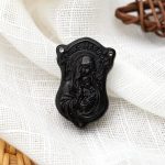 DIY三通-黑檀木-AVE-MARIA圣母抱耶稣-3.0cm - 图片 3