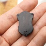 DIY三通-黑檀木-AVE-MARIA圣母抱耶稣-3.0cm - 图片 4
