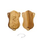 DIY三通-橄榄木-AVE-MARIA圣母抱耶稣-3.0cm