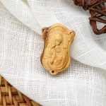 DIY三通-橄榄木-AVE-MARIA圣母抱耶稣-3.0cm - 图片 3