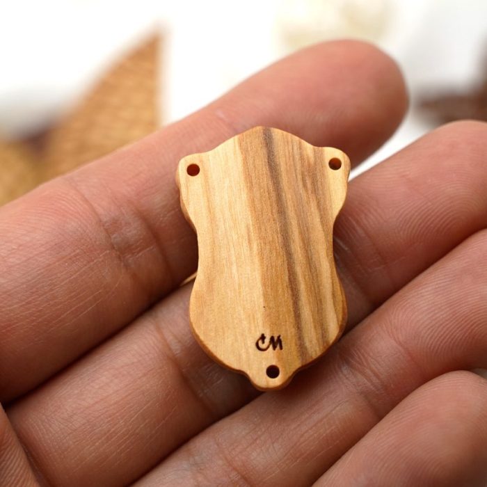 DIY三通-橄榄木-AVE-MARIA圣母抱耶稣-3.0cm - 图片 5