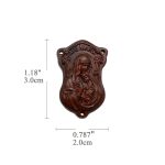 DIY三通-紫檀木-AVE-MARIA圣母抱耶稣-3.0cm - 图片 2