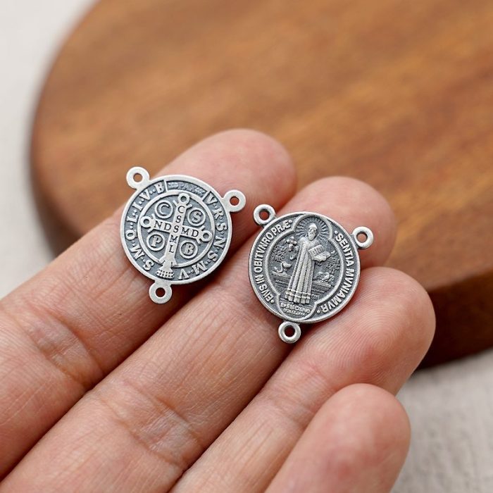 DIY三通-圣本笃-925银-做旧-1.5cm - 图片 4