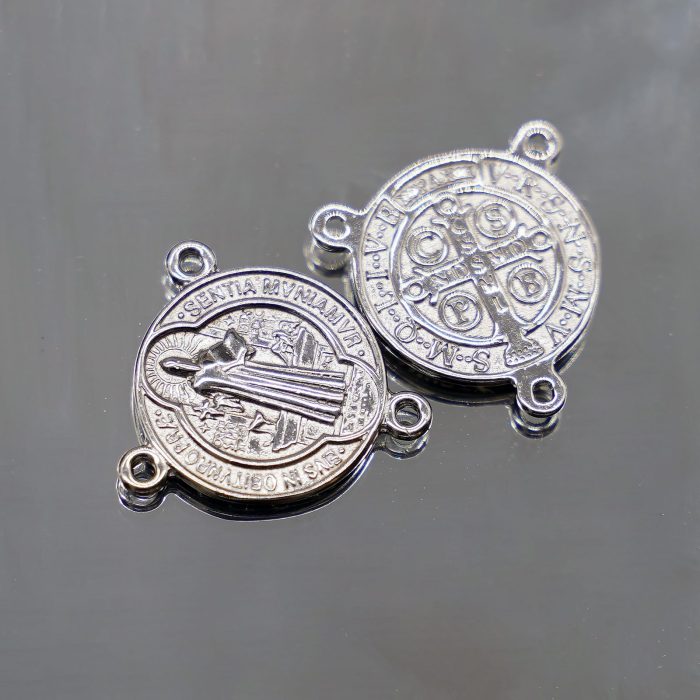 DIY三通-圣本笃-925银-镀铑-1.5cm - 图片 6