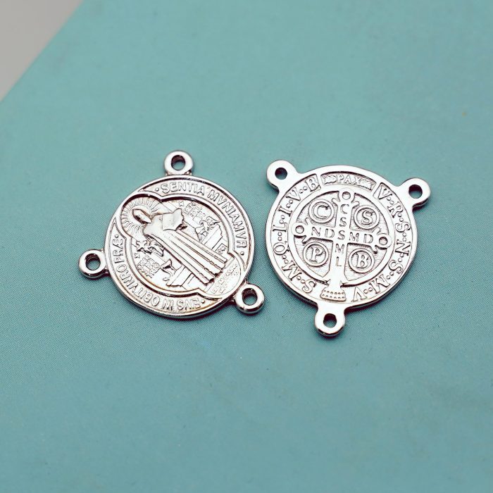 DIY三通-圣本笃-925银-镀铑-1.5cm - 图片 8