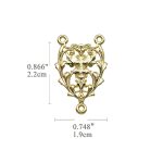 DIY三通-镂空花纹-黄铜镀14K-2.2cm - 图片 2