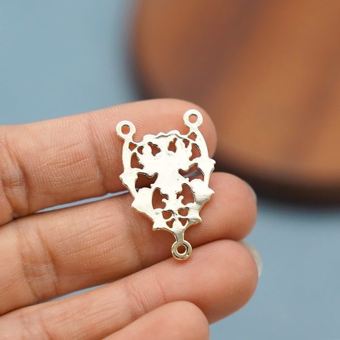 DIY三通-镂空花纹-黄铜镀14K-2.2cm - 图片 3