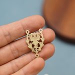 DIY三通-镂空花纹-黄铜-2.2cm - 图片 4