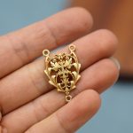 DIY三通-镂空花纹-黄铜-2.2cm - 图片 5