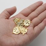 DIY三通-善导圣母-良十四世牧徽-金色/银色-1.87x1.4cm - 图片 5
