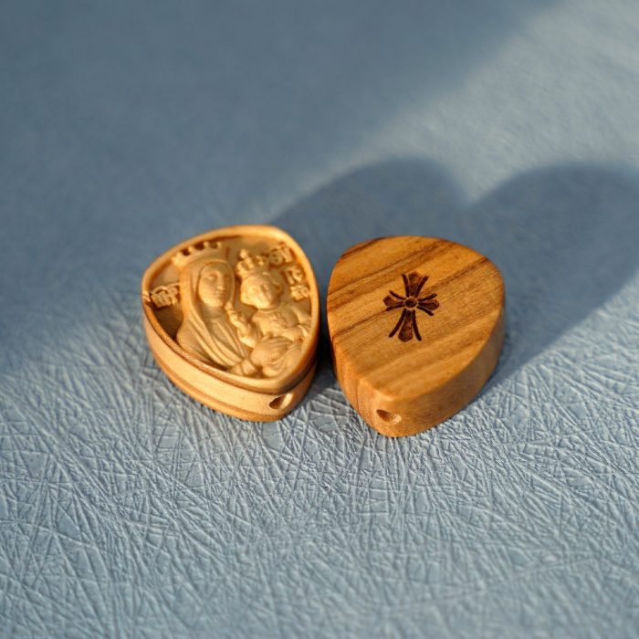 DIY三通-圣母抱婴孩-橄榄木-2.0x1.8cm - 图片 5
