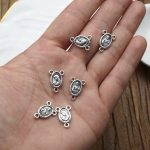 DIY三通-带玫瑰花-锌合金-1.2/2.2cm - 图片 2