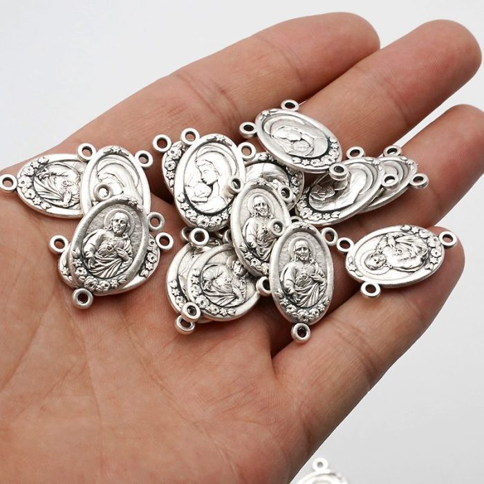 DIY三通-带玫瑰花-锌合金-1.2/2.2cm - 图片 6