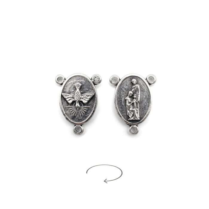 DIY三通-圣神+圣家三口-锌合金-1.6cm