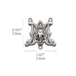 DIY三通-圣母显灵-蝴蝶外形-锌合金-2.0cm - 图片 2
