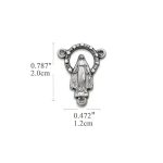 DIY三通-显灵圣母-光环中空-锌合金-2.0x1.2cm - 图片 2