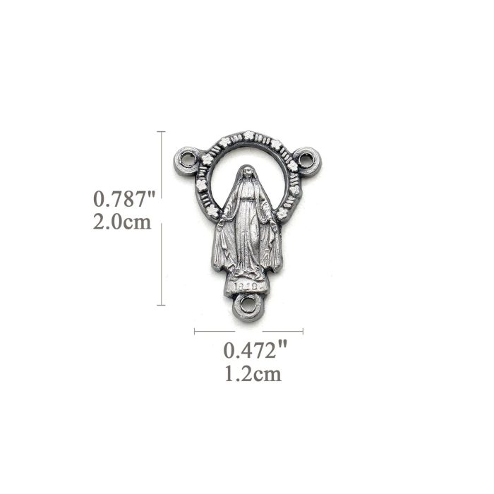 DIY三通-显灵圣母-光环中空-锌合金-2.0x1.2cm - 图片 2