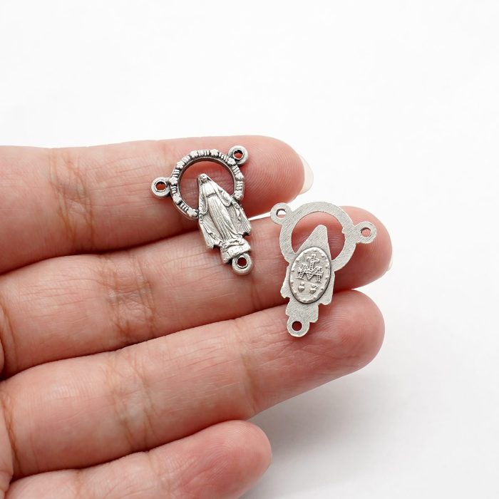 DIY三通-显灵圣母-光环中空-锌合金-2.0x1.2cm - 图片 3
