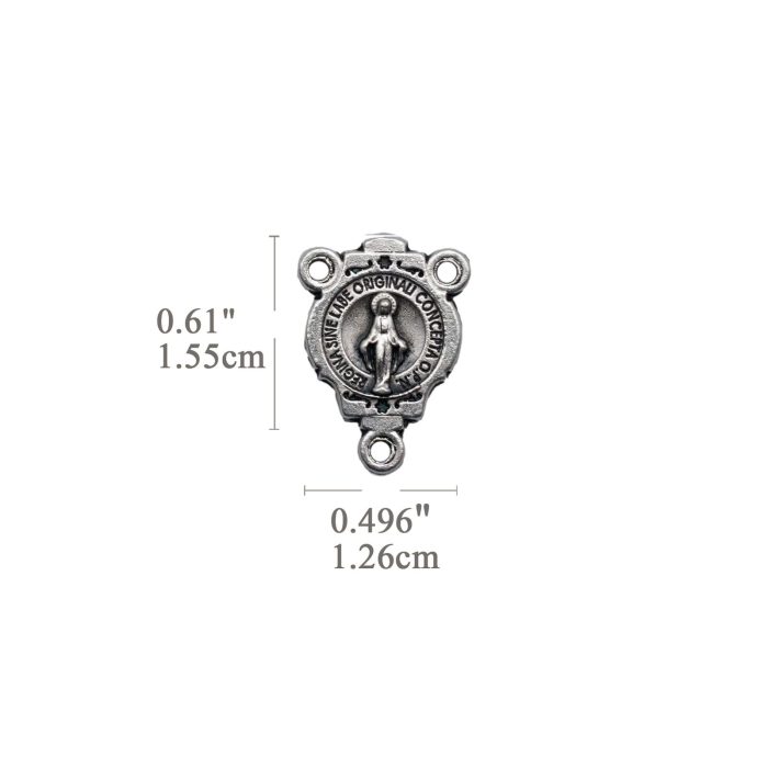 DIY三通-圣母显灵-椭圆异形设计-锌合金-1.6cm - 图片 2