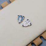DIY三通-圣母显灵-锌合金-蓝珐琅-1.4x1.24cm - 图片 4
