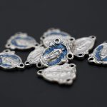 DIY三通-圣母显灵-锌合金-蓝珐琅-1.4x1.24cm - 图片 6