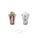 DIY三通-圣母-锌合金-红色-2.0cm