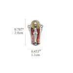DIY三通-圣母-锌合金-红色-2.0cm - 图片 2