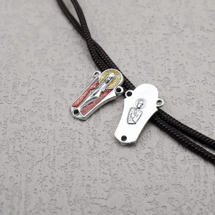 DIY三通-圣母-锌合金-红色-2.0cm - 图片 3