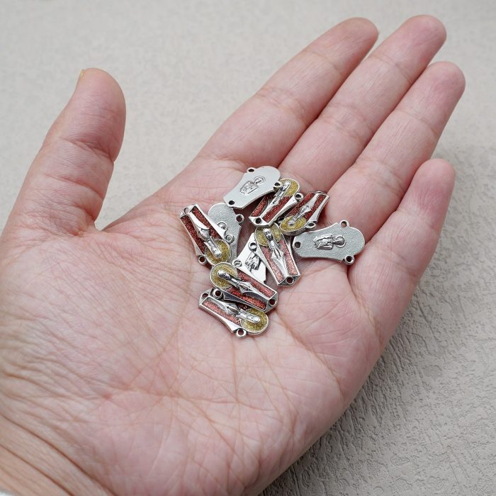 DIY三通-圣母-锌合金-红色-2.0cm - 图片 5