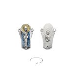 DIY三通-圣母-锌合金-蓝色-2.0cm