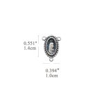 DIY三通-圣母-锌合金-蓝色-1.4x1cm - 图片 2