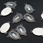 DIY三通-圣母-锌合金-蓝色-1.4x1cm - 图片 5