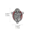 DIY三通-雪地圣母-锌合金-红色-2.2cm - 图片 2
