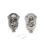 DIY三通-圣母+耶稣圣心-锌合金-2.2cm